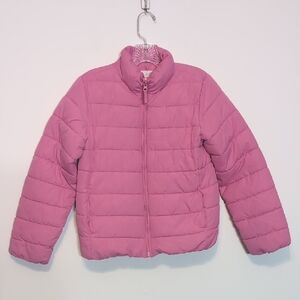 Children's Place Girls Pink Puffer Jacket Winter Coat